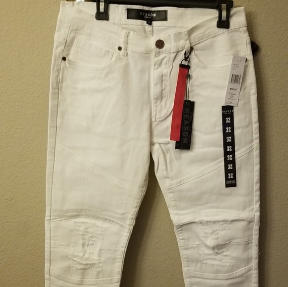 🆕️Pure White Denim distress Jean's 30W - Picture 4 of 12